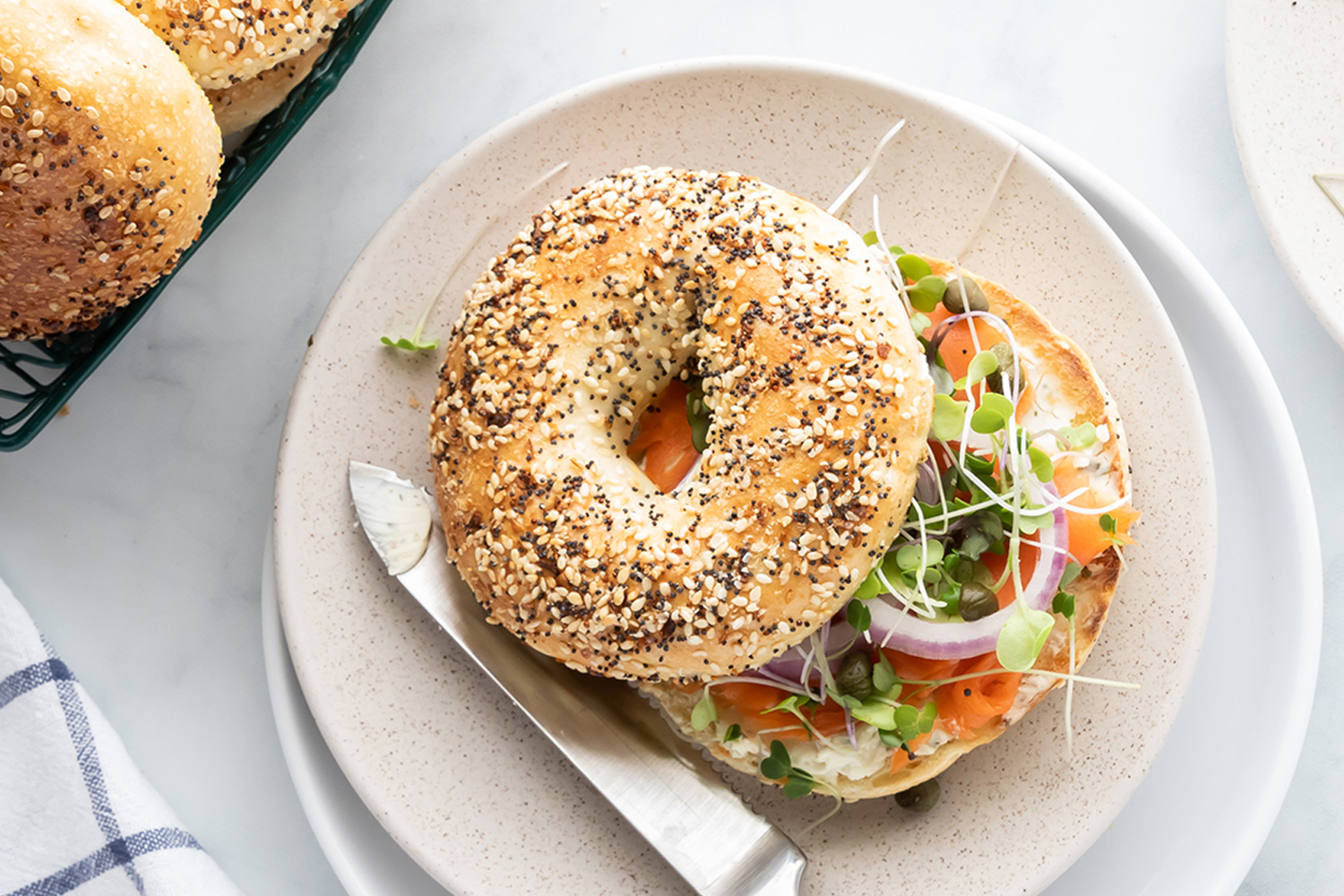 Quark Protein-Bagel aus dem Airfryer - Rezept von TeVi