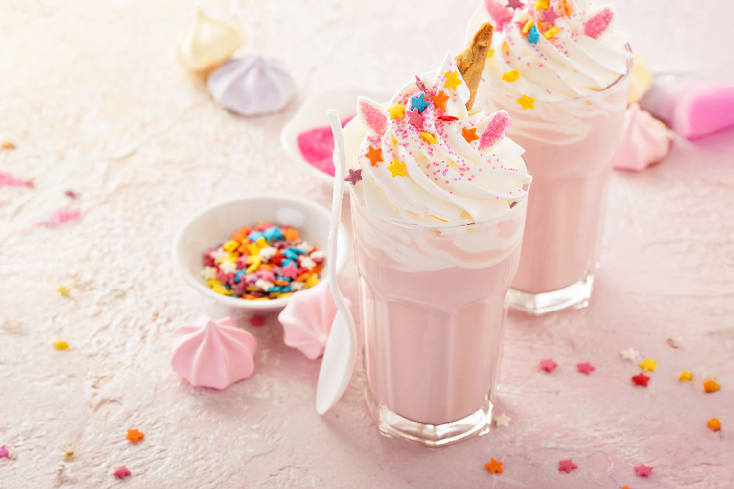 Rosa Einhorn-Vanille-Milchshake Rezept von TeVi
