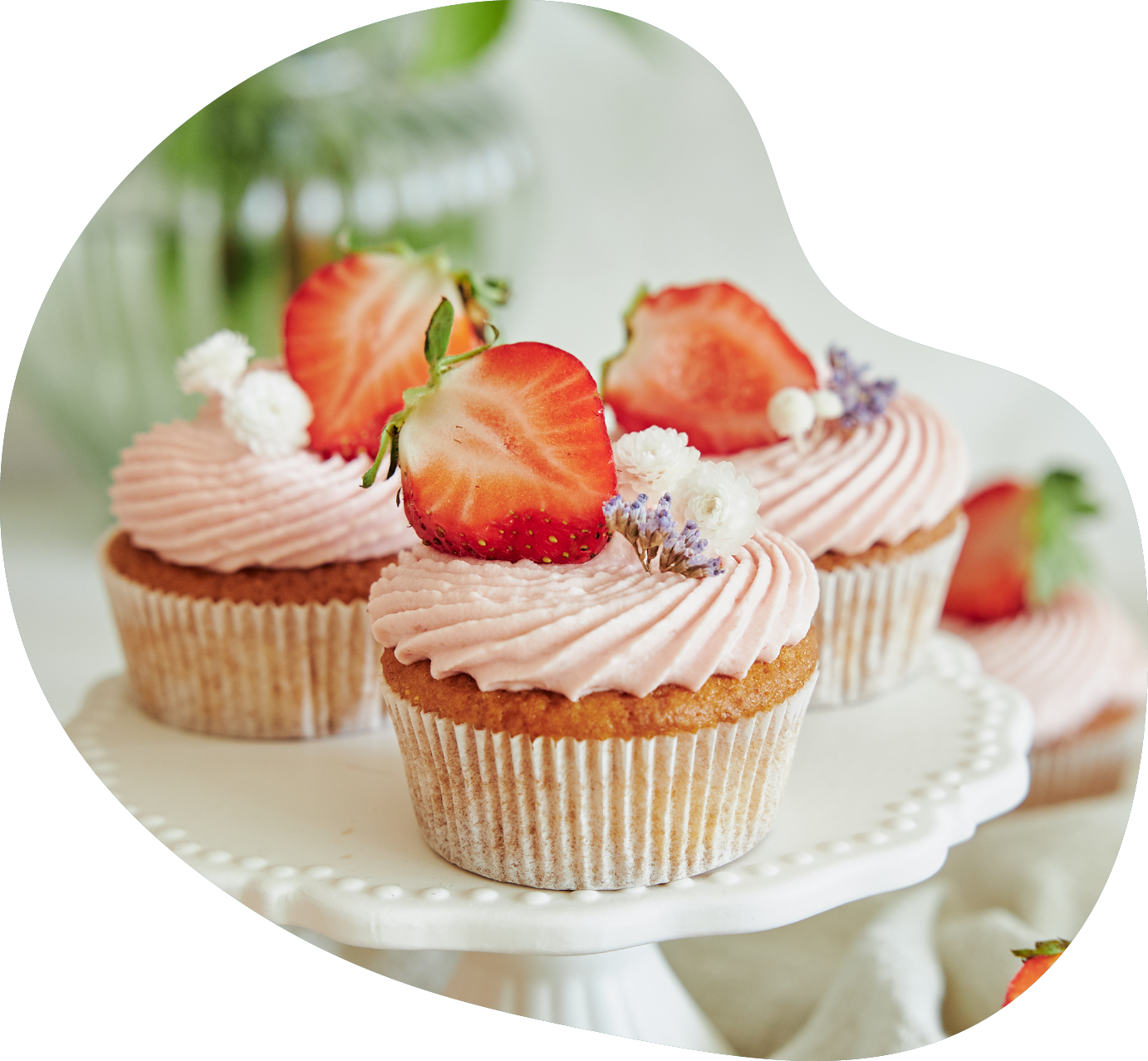 Erdbeer Vanille Cupcakes Rezept zu Ostern von TeVi