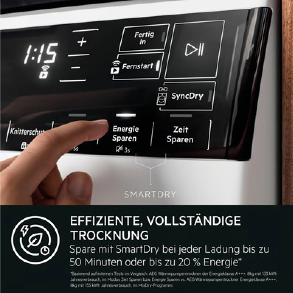 effiziente vollständige Trocknung dank SmartDry