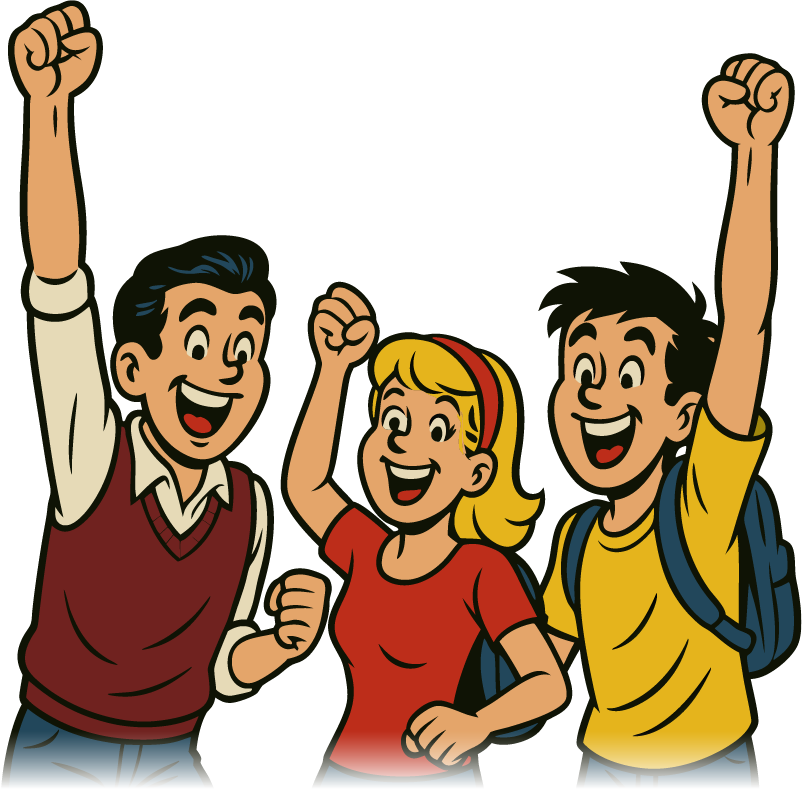 Auszubildende im Comic Stile