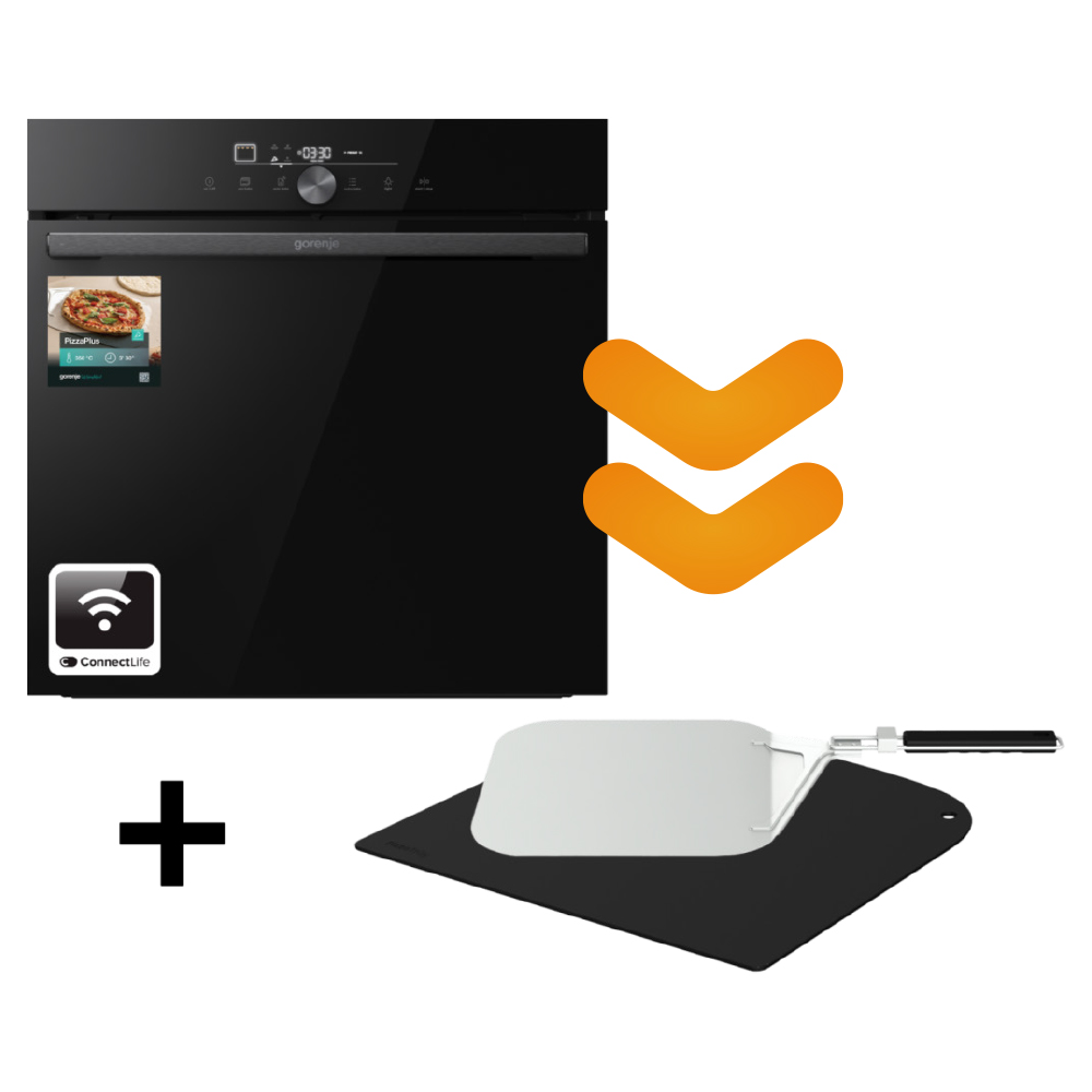 Smarter Einbaubackofen Gorenje Go66E Pizza350C