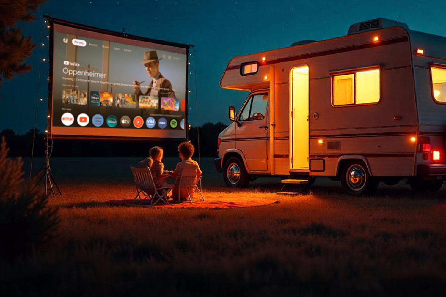 Android TV-Streaming beim Camping mit Strong Leap UNA Ultimate TV-Stick