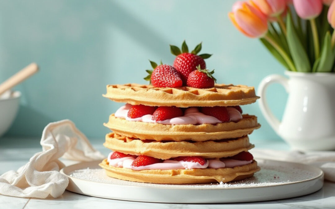 Waf­fel­tor­te zum Mut­ter­tag mit dem Caso Waffeleisen