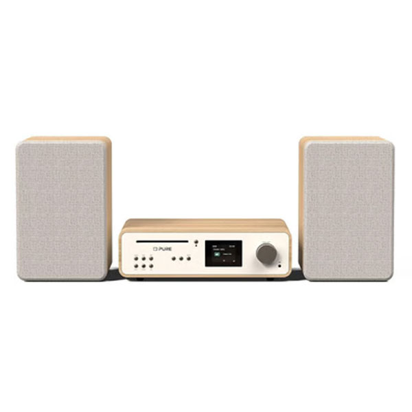 PURE Classic Stereo Cotton White/Oak Stereoanlage