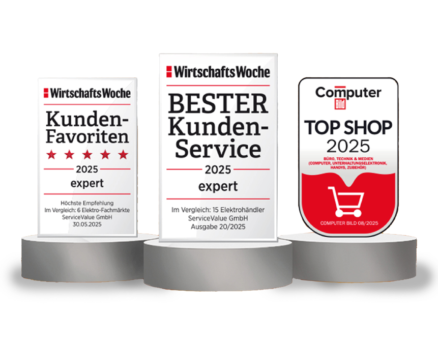 expert TeVi Service-Auszeichnung 2025 - Danke für 3x Platz 1