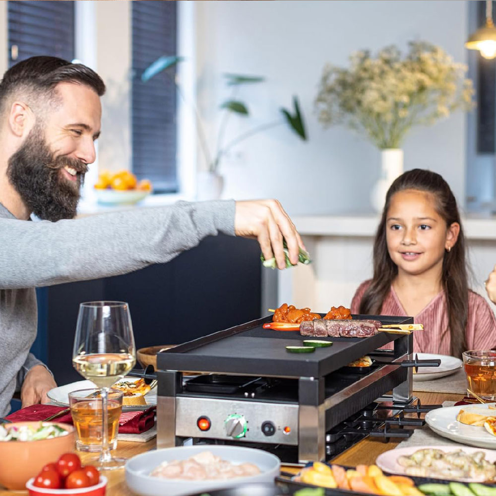 Raclette mit Multifunktion für Pizza und Crepe