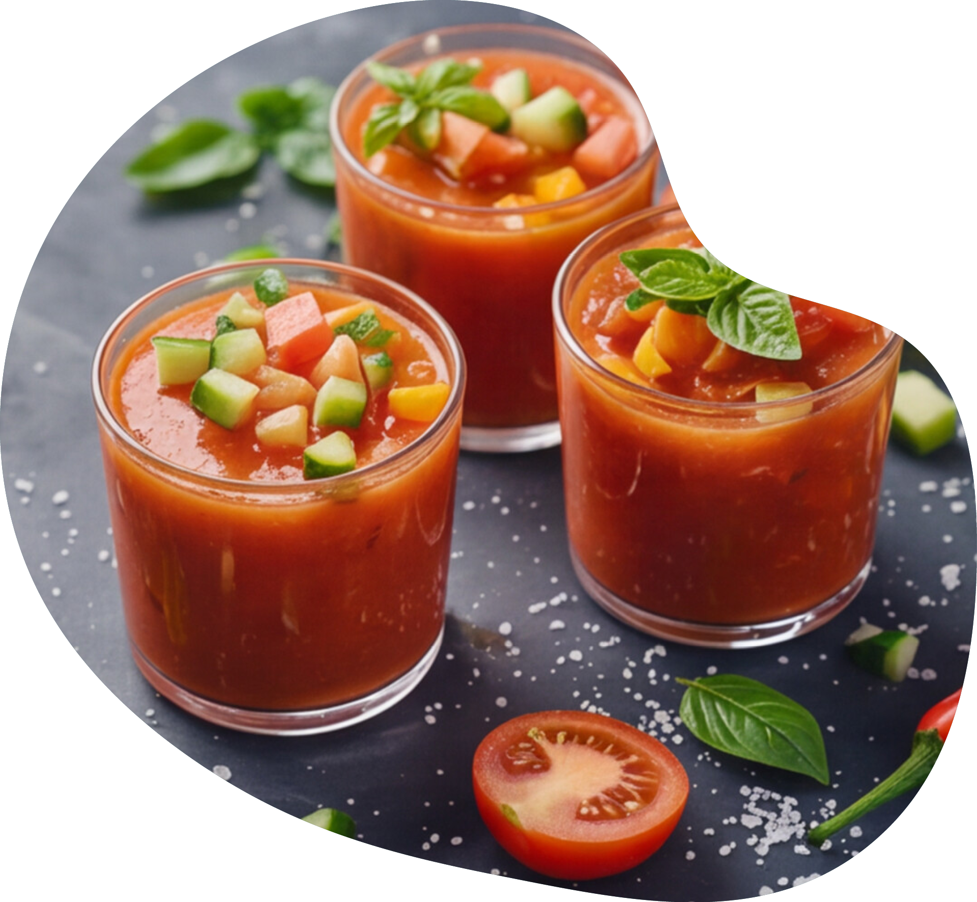Frozen Gazpacho Sommersuppe aus der Ninja Slushi - Rezept von expert TeVi