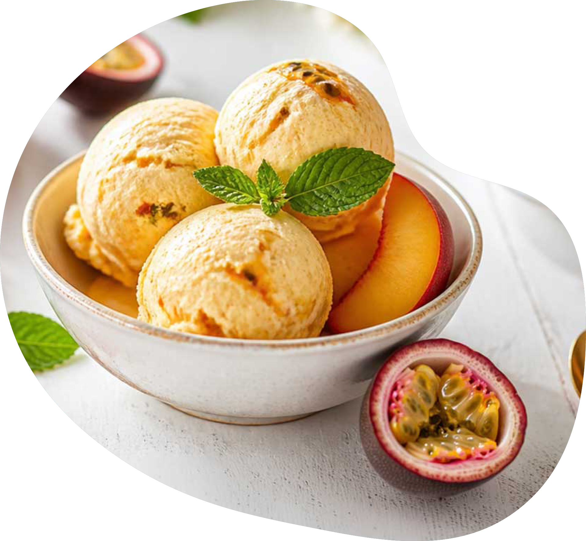 Rezeptbild Pfirsich-Maracuja Solero Eis aus der Ninja Creami